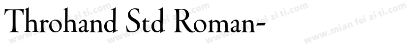 Throhand Std Roman字体转换